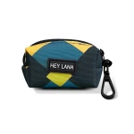 Kotbeutelspender in Gelb / Blau von vorne