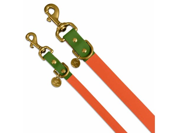 Führleine Outdoor Flex in Neon-Orange / Grün zwei Größen