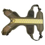 Premium Geschirr Olivgruen von hinten