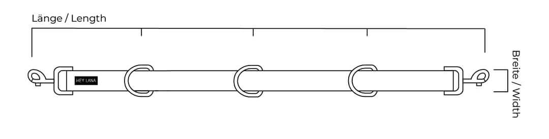 Kunterbunt dog leash Technical drawing