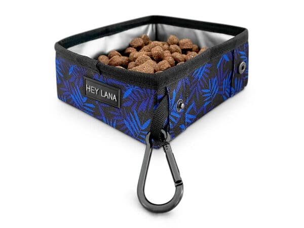 PfotenPicknick portabler Hunde Trink- und Fressnapf mit Futter