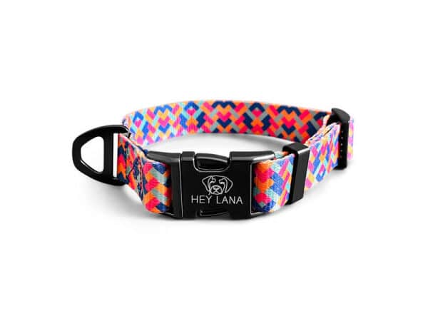 Kunterbunt Halsband in Pink/Türkis