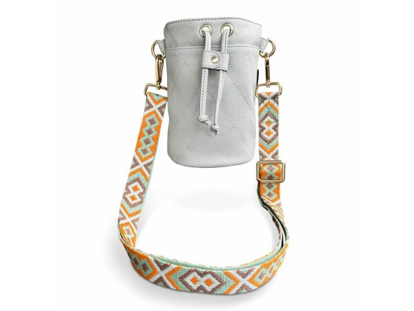 Hunde Premium Leckerlibeutel all in One in Grau mit Gurtband in Mint/Orange