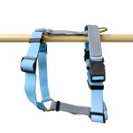 Outdoor harness in taupe/blue hanging