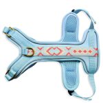Premium Padded Dog Harness - Coral/Blue - Image 3