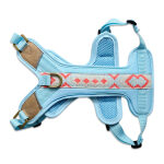 Premium Padded Dog Harness - Coral/Blue - Image 6