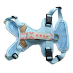 Premium Padded Dog Harness - Coral/Blue - Image 2