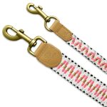 Tres Chic Hundeleine alle Größen Pink/Beige