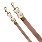 Führleine Outdoor Flex in Mocca Mousse beide Breiten nebeneinander