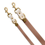 Outdoor Leash in Mocca Mousse and Beige, Both Sizes Side by Side