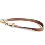 Leash in Mocca Mousse and Beige with a Carabiner Clip