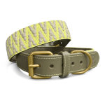 Premium Hundehalsband Gepolstert - Olivgrün/Neongelb – Bild 2