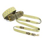 Premium Set Halsband und Leine und Geschirr Olivgruen